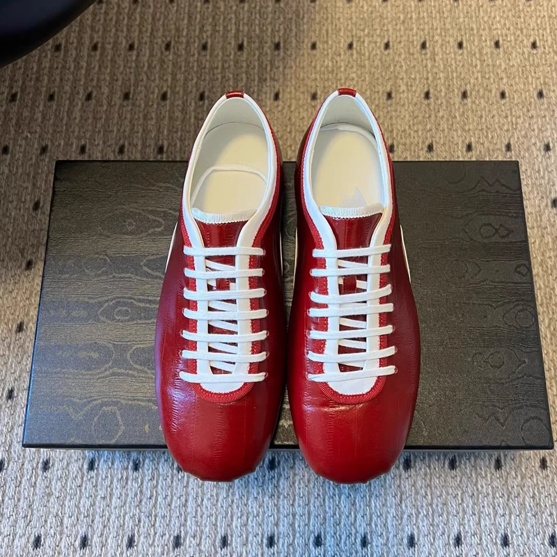 Women's Real Leather Ballet Flats - Round Toe Casual Shoes