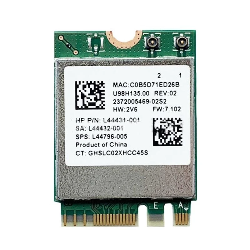 

A52B Двойная диапазона 2,4G-/5,8G WiFi Card Wireless-AC RTL8822CE 802.11AC Сетевая карта BT5.0