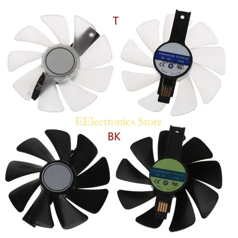 

B03C 2PCS 95mm Graphics Card Cooling Fan CF1015H12D CF1010U12S 4Pin 12V Cooler Fan