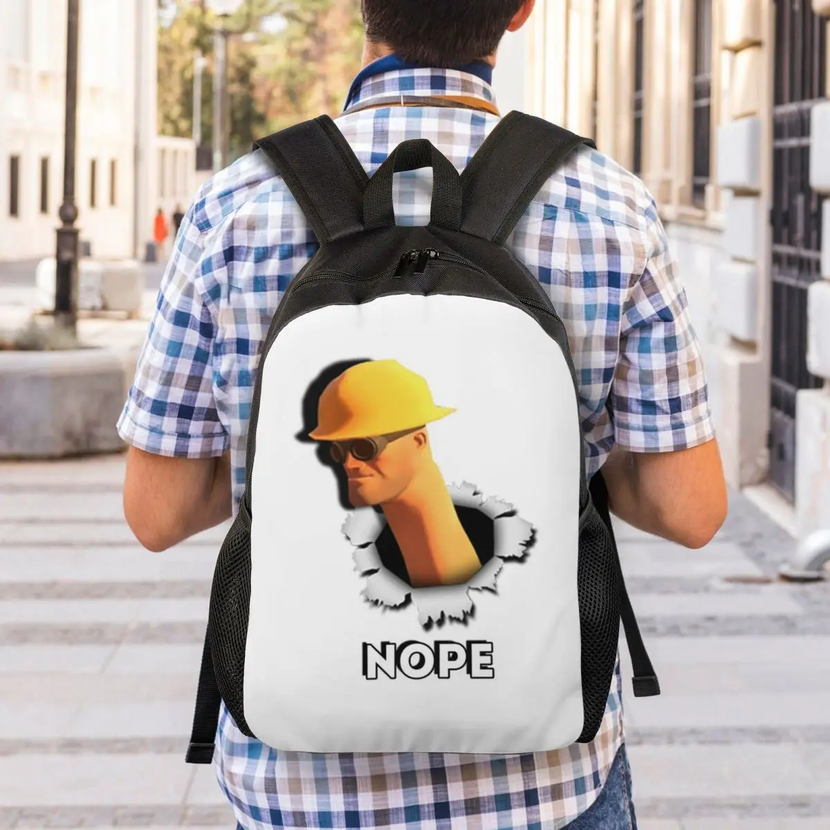 Team Fortress 2 Nope Engineer TF2 Backpack Student Boys Girls BookBag School Bag Computer Shoulder Bags