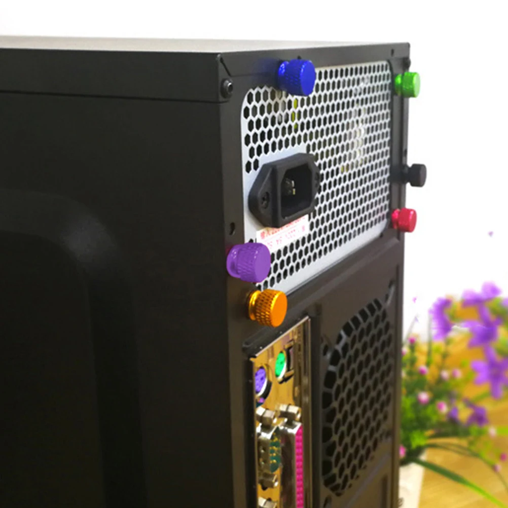 

10 PCS Colored Screws for Computer Case Accessory Spiral Chassis Purple Knurled Thumbscrews