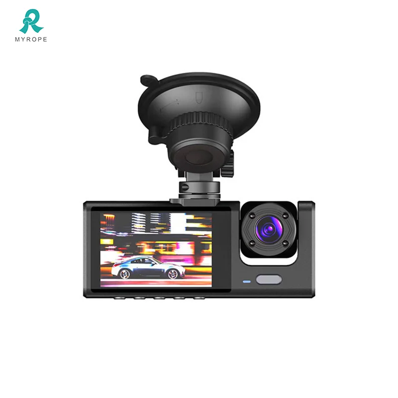 HD 1080P Car Camera Recorder 24 Hours 360 Recording for Park Avoid Collision System Front Rear and Inside