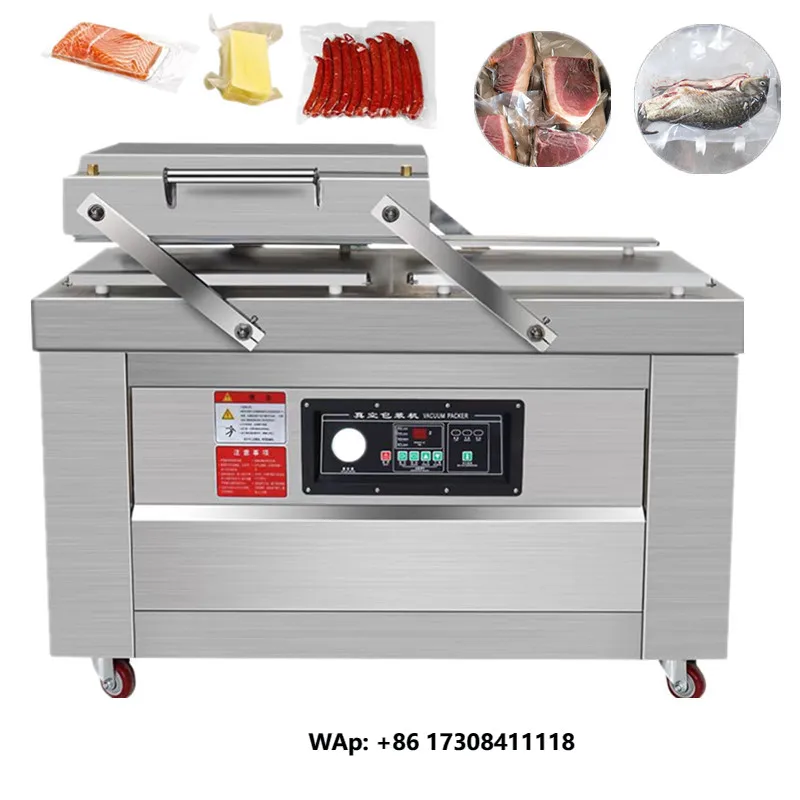 Commercial Electric Double Chamber Vacuum Sealer Customizable Double Bell Vacuum Packaging Machine for Vegetables Meat Food