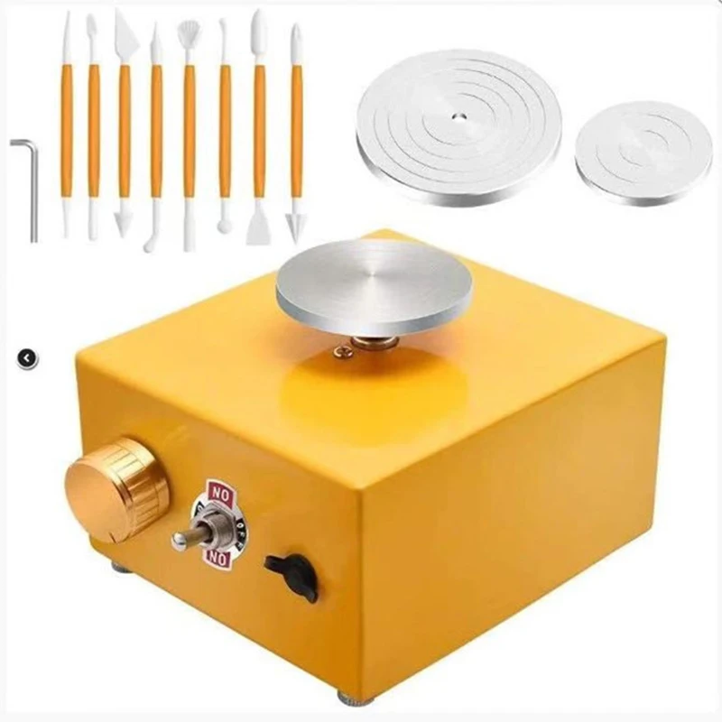 Potter's Wheel Mini Turntables Pottery Wheel Pottery Machine Electric Pottery Wheel DIY Craft Ceramic Tools Clay Tools with Tray