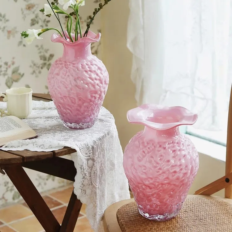 

Glass Vase Transparent Irregular Embossing Hydroponics Terrarium Flower Vase Home Decoration Accessories Flower Arrangement