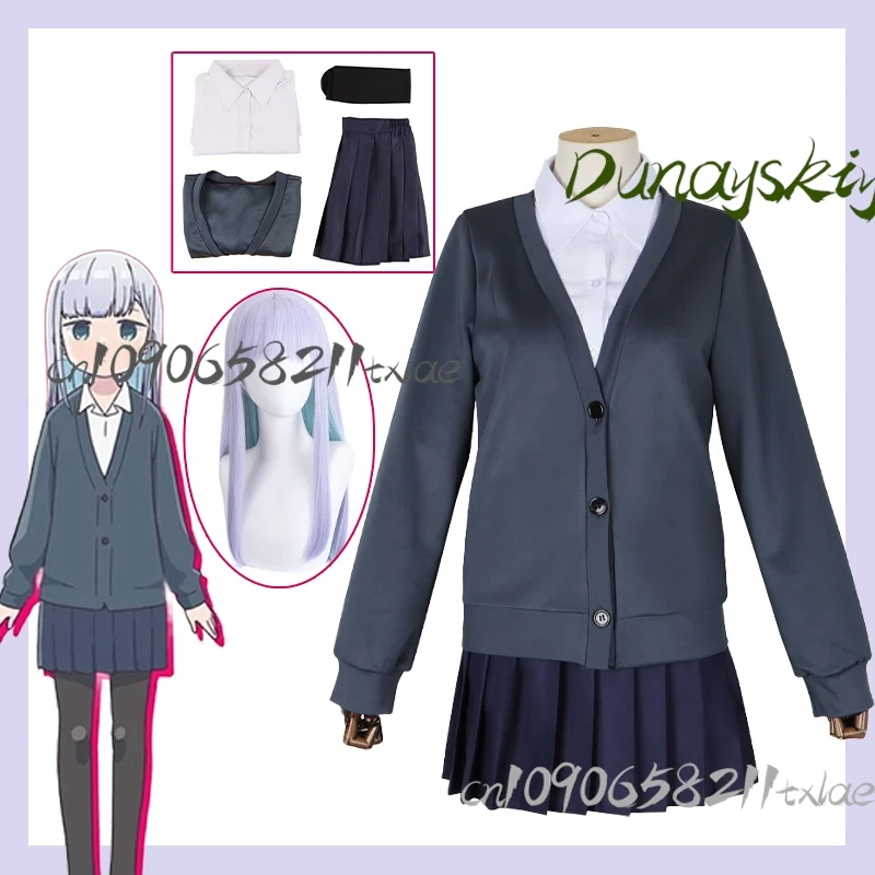 

My Stupid Boss Renai Cosplay Costume - High School JK Uniform with Wig Anime Graduation Halloween Roleplay Outfit
