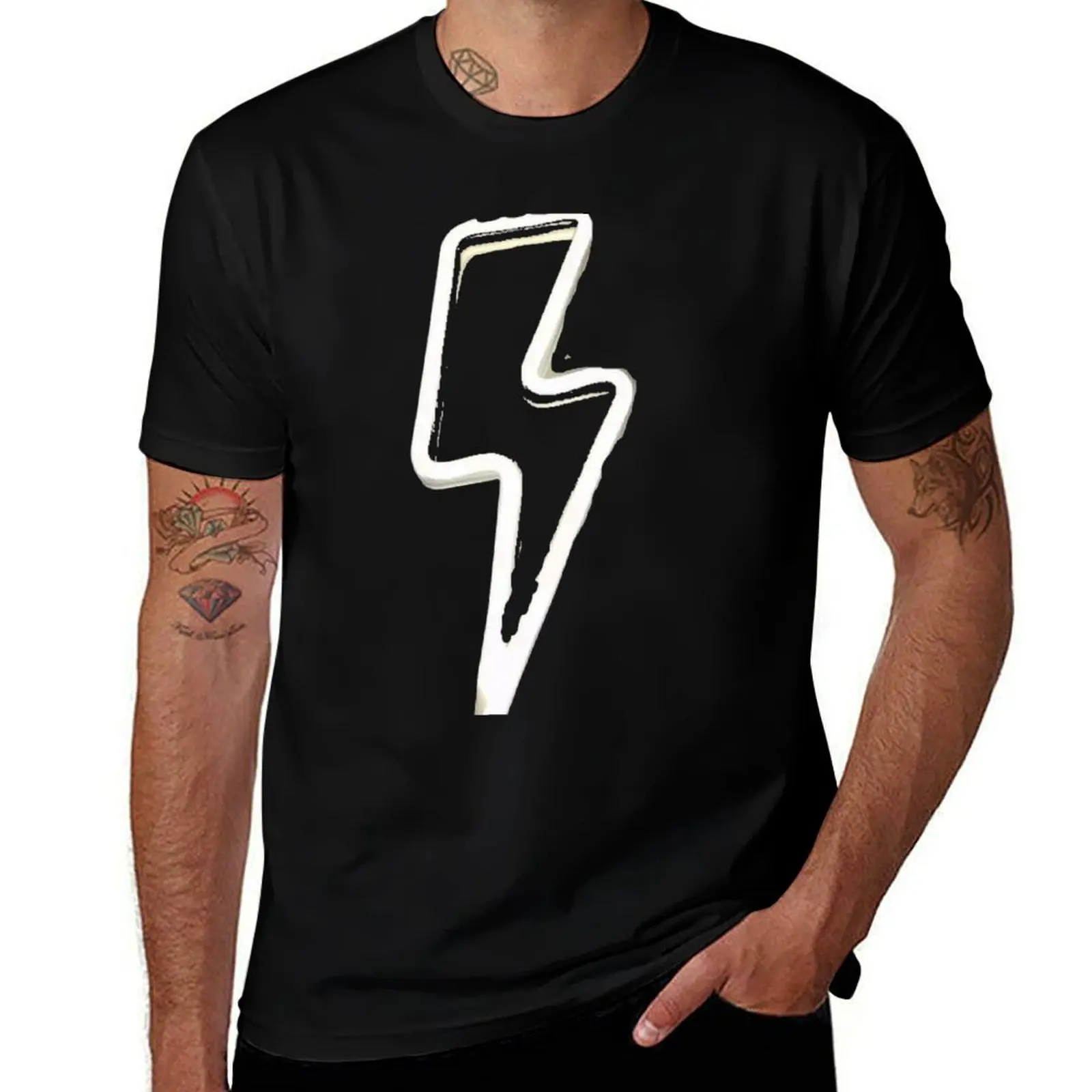 

man T-Shirt [white] shirt Lightning men for shirts man essential g shirts t printed bolt t for t