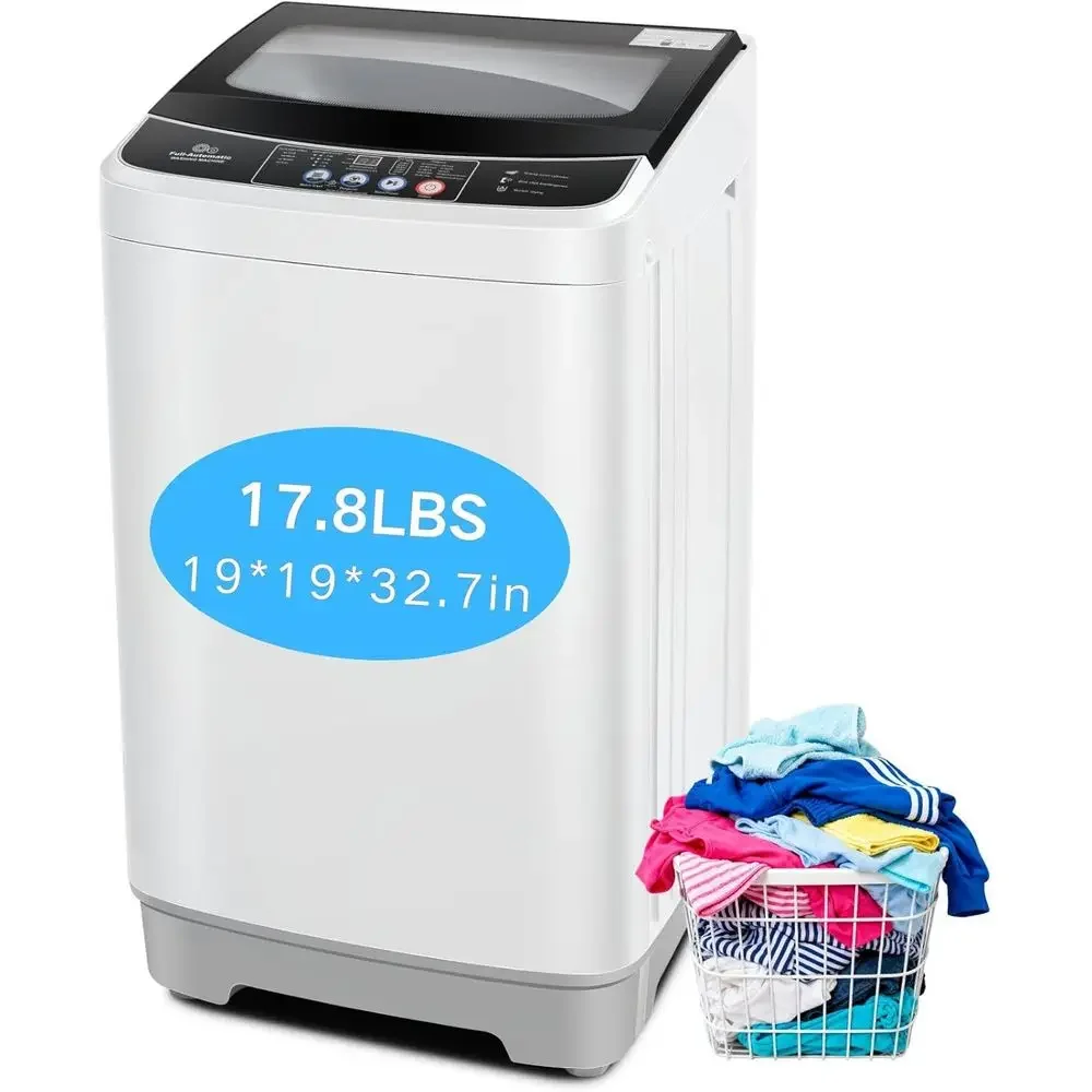 Compact 2.4 Cu.ft Washer & Dryer Combo, 17.8Lbs Capacity, 10 Programs, 8 Water Levels, Ideal for RV & Apartment