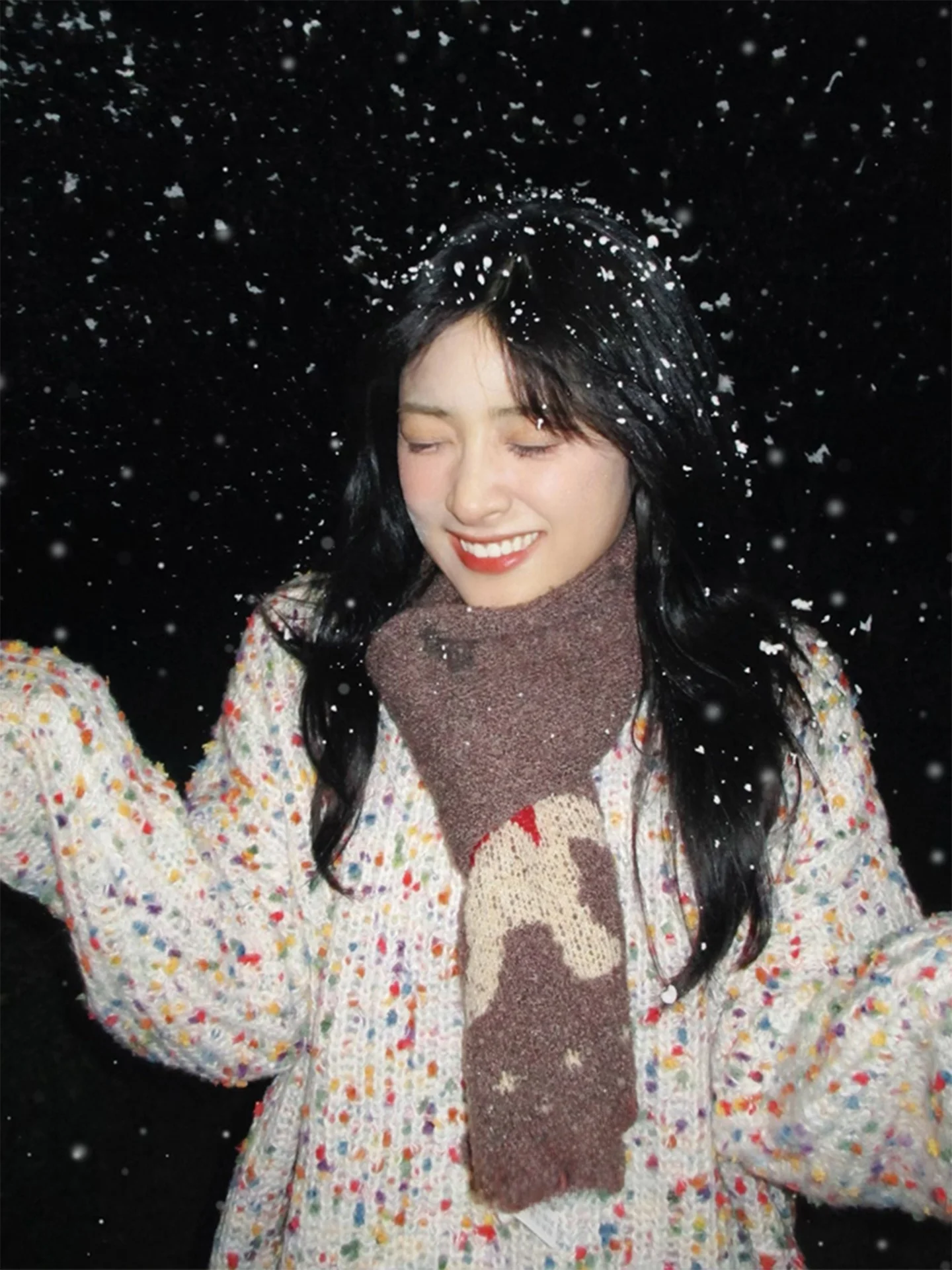 

Chen Yue Women's Thiened Knitted Sweater Spring Autumn Design Polka Dot Inner Wear Base Layer Korean Sle Long Sve