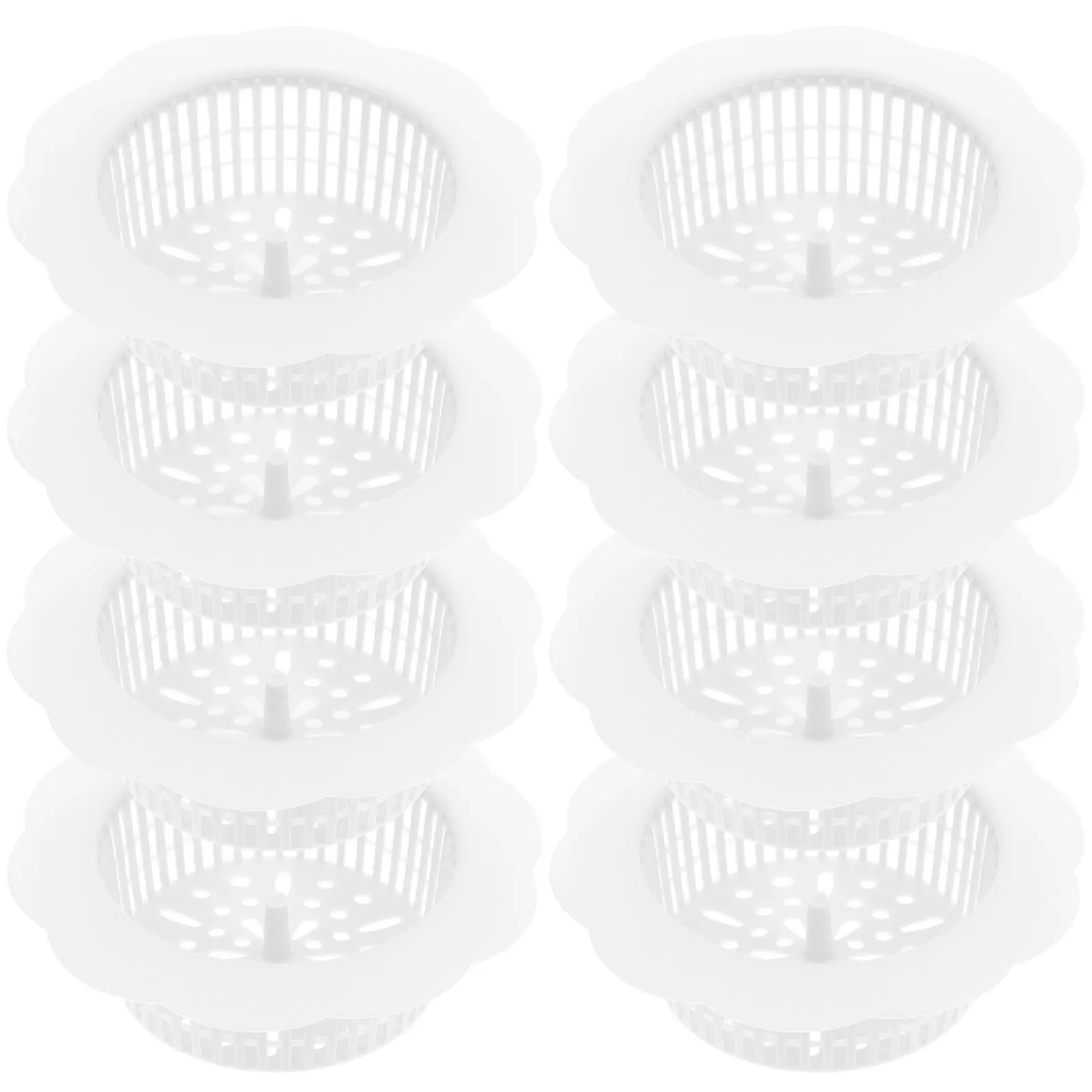 

Набор из 8 многоразовых фильтров-сеток для раковины: заглушки для слива для кухни, ванной, душа, канализации, предотвращающие засоры, улавливающие волосы и остатки еды