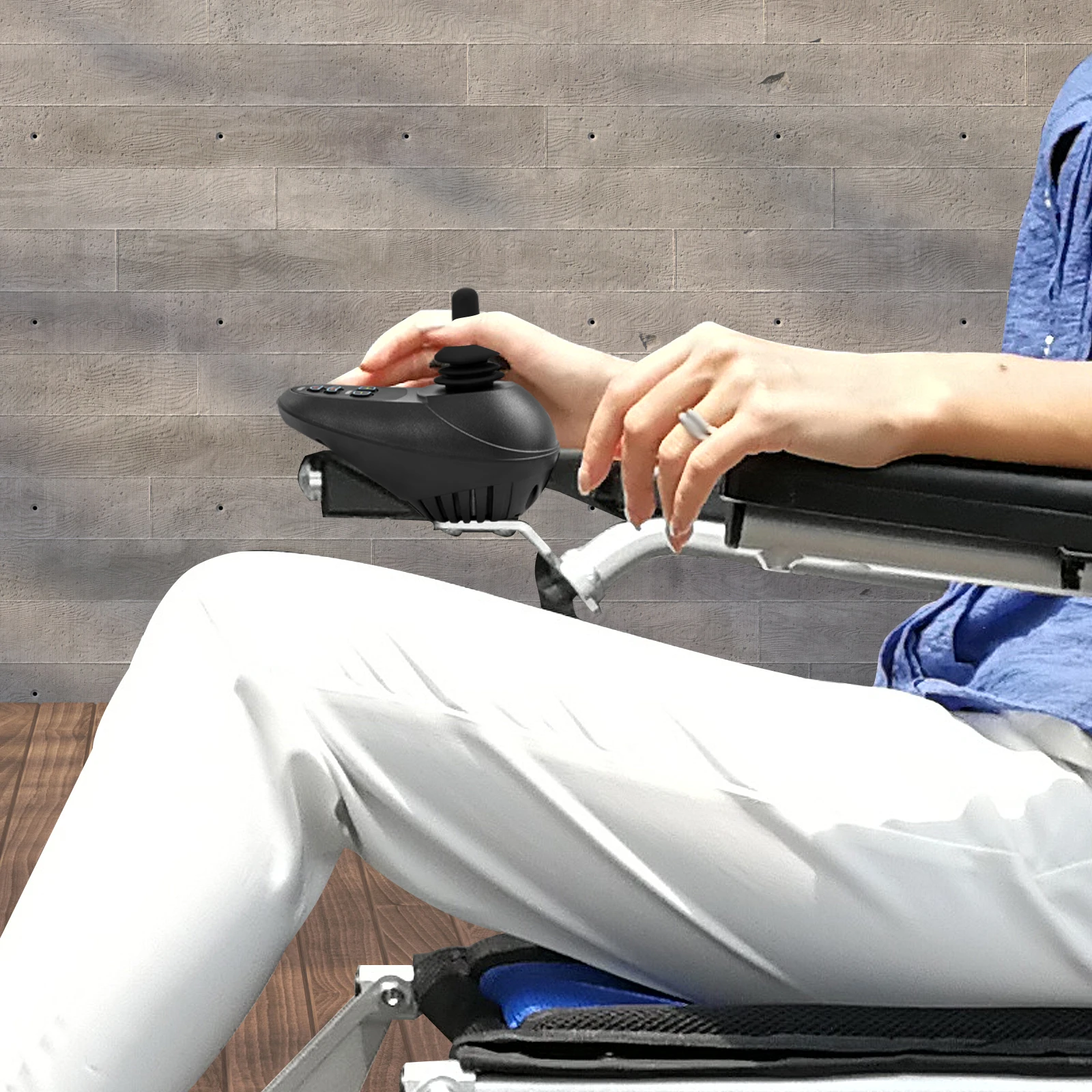

24V Electric Wheelchair Joystick Controller ML2P+Adapter Cable - 50A Output&360°Omnidirectional Control, 5 Speed Gear, Black