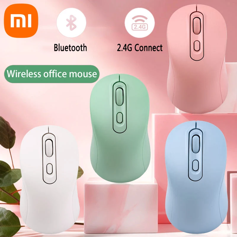 Xiaomi 2.4G ไร้สายบลูทูธ Dual-Mode เมาส์ชาร์จเงียบเมาส์สําหรับเล่นเกม 1600dpi สําหรับ PC คอมพิวเตอร์แล็ปท็อปอุปกรณ์เสริม