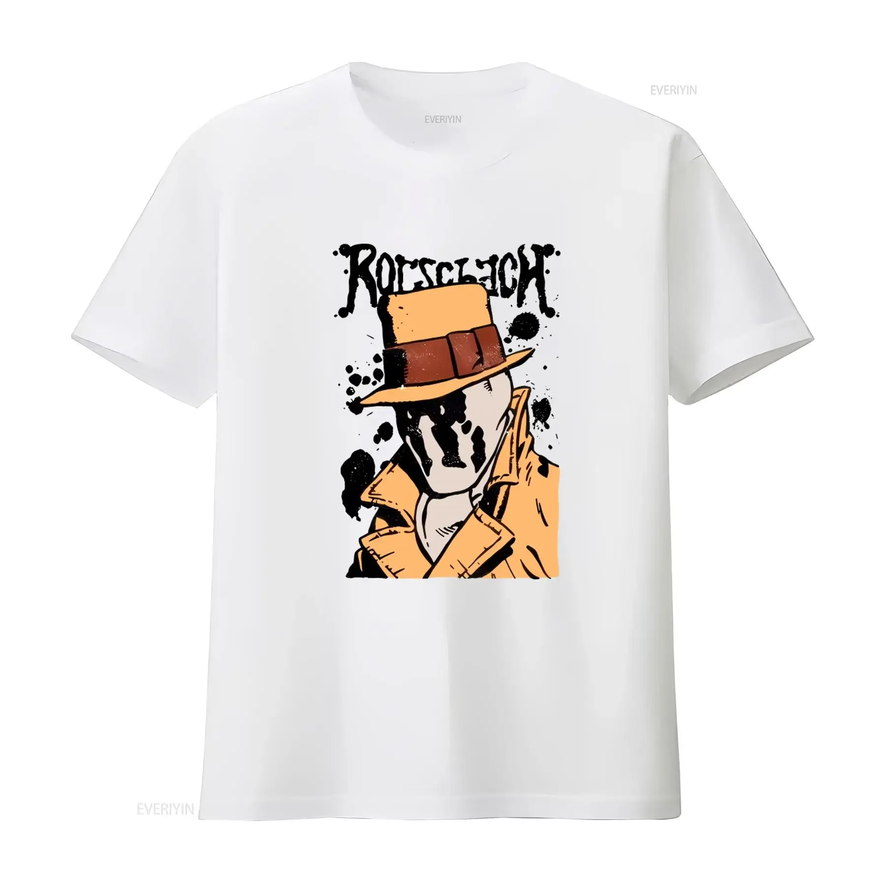 Rorschach Watchmen Art T shirt for Men and Women in Various Sizes vintage Washed homme Versatile Casual Soft streetwear