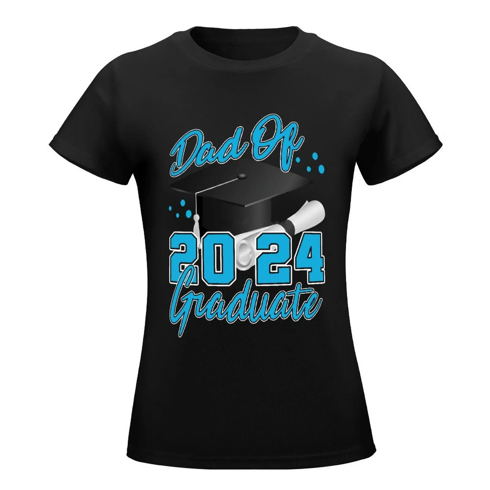 Teachers' Day Dad of 2024 Graduate Proud Dad of 2024 Grad T-shirt Crewneck Move T-shirts Casual Graphic Travel Humor Graphic