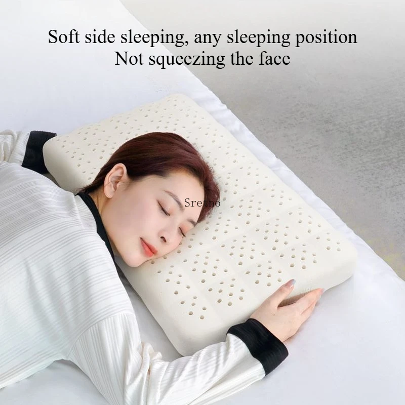 Natural Latex Flat Bread Pillow Profile Sleeping Pillow for Students, Children&Adults,Neck Pain Relief Comfortable Sleep Support