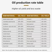 Hot Cold Oil Press Machine English Version Stainless Steel Intelligent Temperature Control Oil Presser 220V 110V
