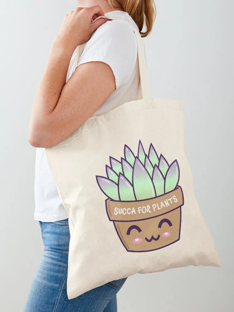 Succa for Plants Tote Bag canvas tote bag Custom bag Canvas shoulder shopping trolley