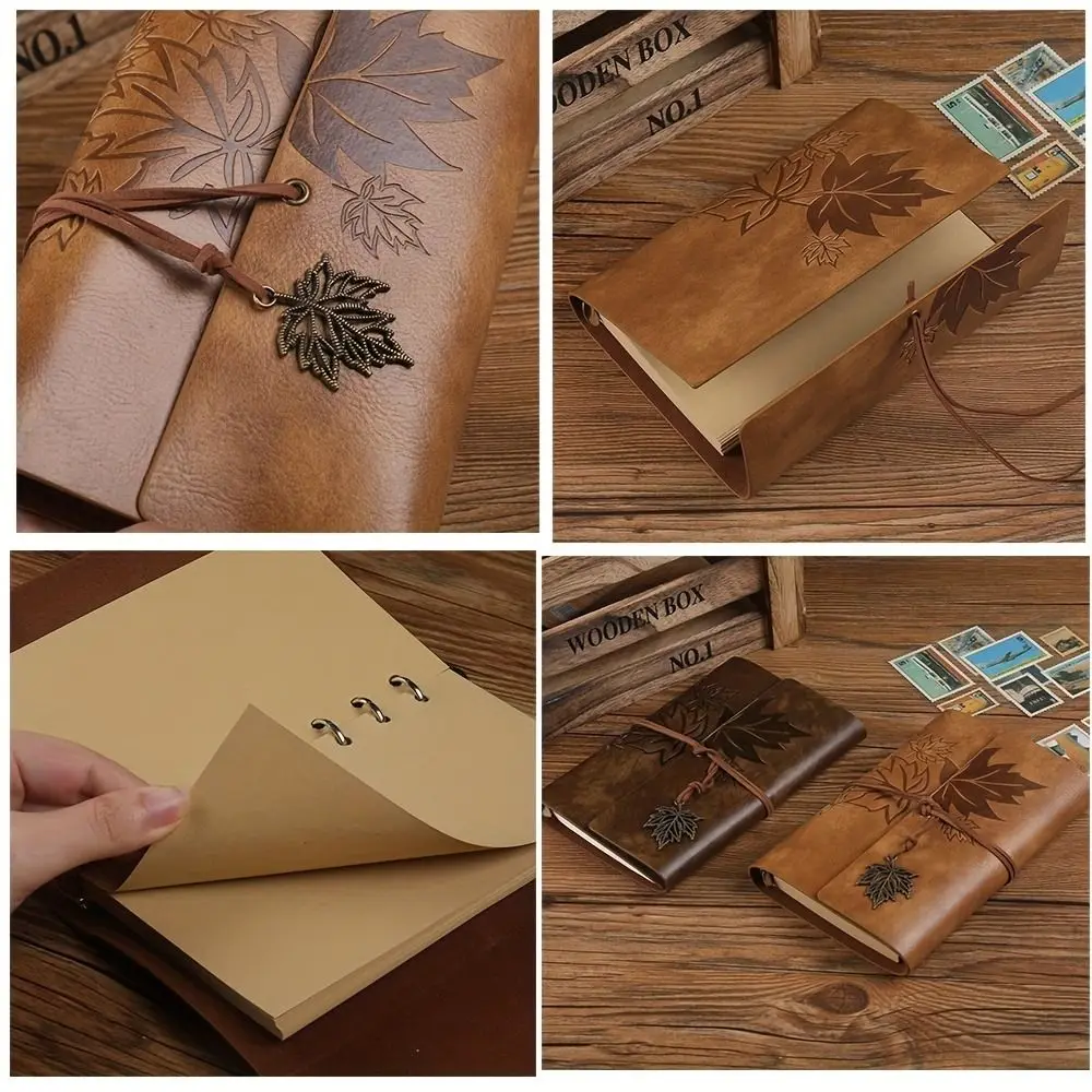 الكتب الرجعية A7/A6/A5 المسافرين دفتر خمر كرافت ورقة بولي Leather الجلود دوامة دفتر المفكرة فارغة الرجعية دفتر المخططين