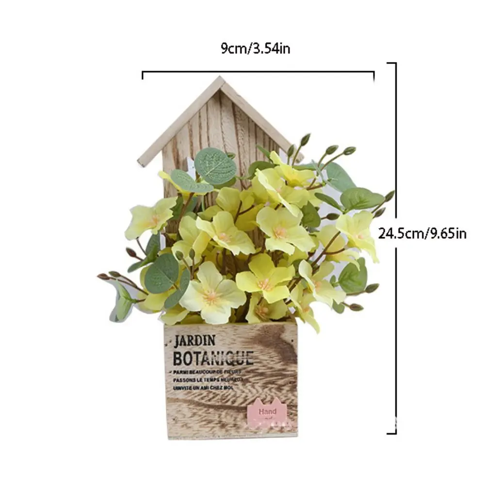 سطح المكتب زخرفة أصيص زهور خشبي خمر منزل على شكل تشكيلة زهور الحاويات الإبداعية متعددة الوظائف حامل قلم هدية