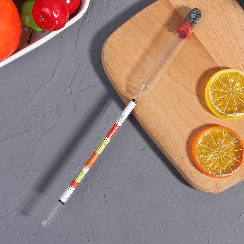 1Pcs Triple Scale Hydrometer Self Brewed Wine Sugar Meter Alcohol Measuring for Home Brewing Making Beer Wine Mead Ale Craft