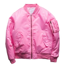 Men Bomber Jacket Spring Autumn Quilted / Thin Stand Collar Japan Style Amekaji Aviator Baseball Jackets