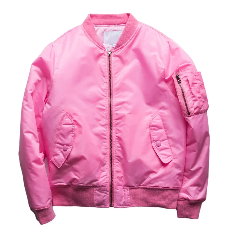 Men Spring Amekaji Stand Collar MA1 Flight Jacket Vintage Pilot Jacket Lightweight Baseball Outerwear Male Casual Coat