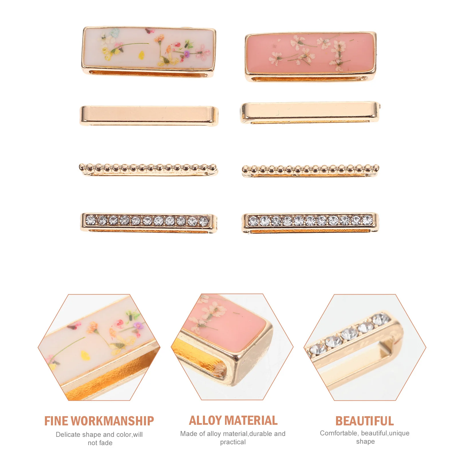 

2 Sets Watch Bands Decoration Wristwatch Charm Strap Accessories Alloy Silicone Rings Watchband