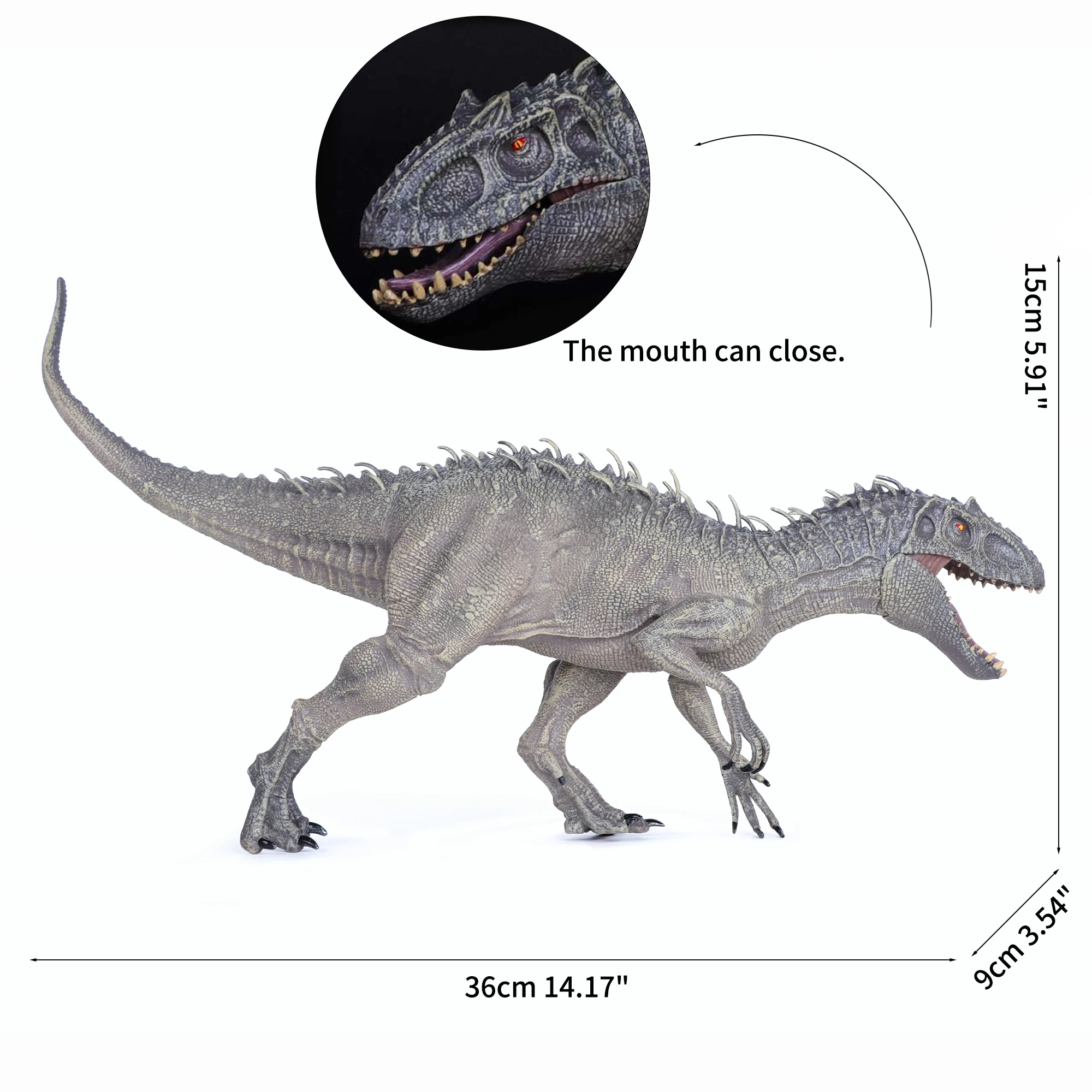 لعبة ديناصور شخصيات إندومينوس ريكس، ريكس واقعي مع فك متحرك، نموذج حيواني تعليمي للجامع، هدية عيد ميلاد