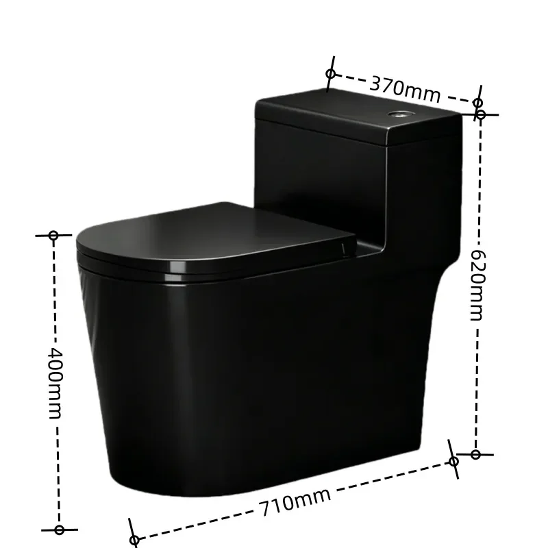 for Chaozhou Black Siphon Flush Toilet Large Diameter Water Saving Antifreeze Ceramic Sanitary Ware Home Bathroom Fixture