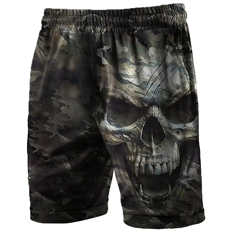 

Men's Swim Trunks 3 Camouflage Skull Print Beach Shorts Quick Dry Outdoor Leisure Sports Shorts Swimwear Fashion Men's Shorts