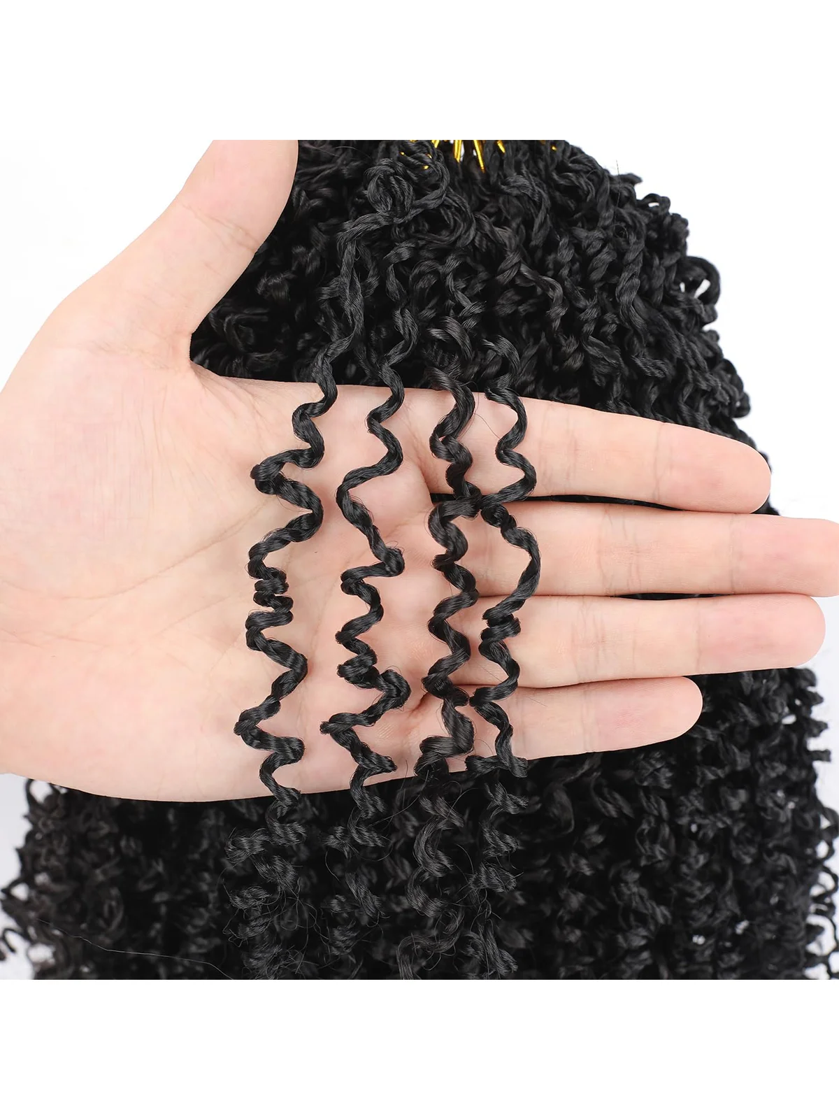 ต่อผมโครเชต์ Yanky Twist |   ความยาว 8" 10" 12" 14" |   8 ชิ้น/แพ็ค |   ผมถักเปียสังเคราะห์