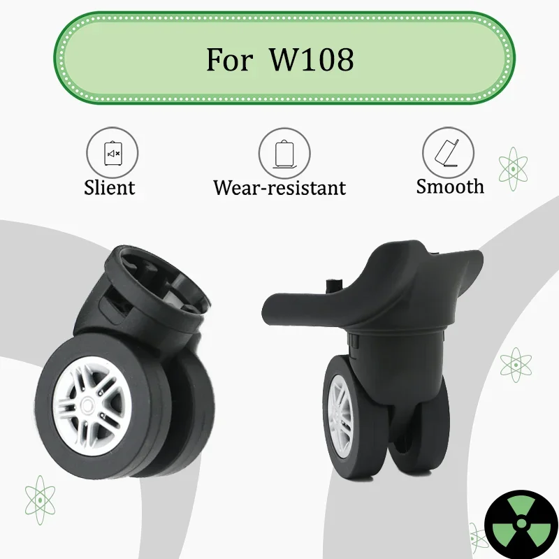 

For W108 Luggage Replacement Wheels 360° Swivel Casters Silent & Smooth Glide Universal Luggage Wheel Repair Kit