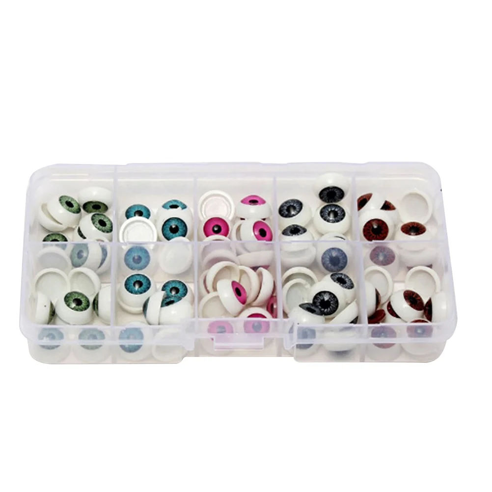 

100 Pcs Plastic Eyeballs Diy Crafts Eyes Half Round Fake Eye Accessories For Halloween Props Scrapbooking Art Projects Stuffed