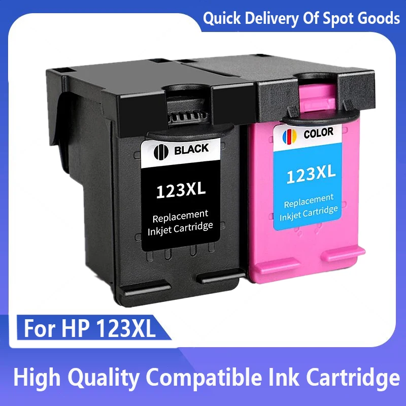 Cartucho de tinta compatível para impressora HP, Compatível para HP 123 XL, HP123 Deskjet 1110 2130 2132 2133 2134 3630 3632 3637 3638