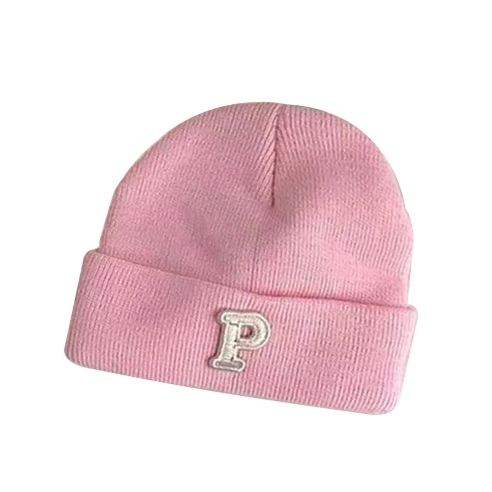 

Winter Soft Baby Beanies Hat Warm Ear Protection Infant Knitted Cap Letter Windproof Skullies Cap Kids Boys Girls