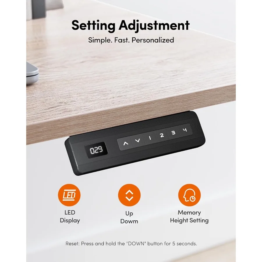 ارتفاع كهربائي قابل للتعديل مكتب قائم 63 × 28 بوصة للمكتب المنزلي ومساحات العمل مكتب الكمبيوتر مع لصق الخنزير #4