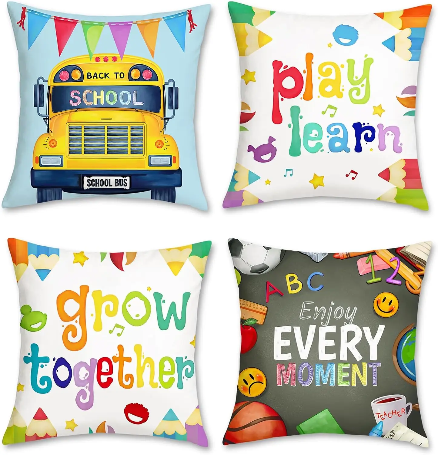 Kids Education Motivation - 4 Pack Back to School Nursery