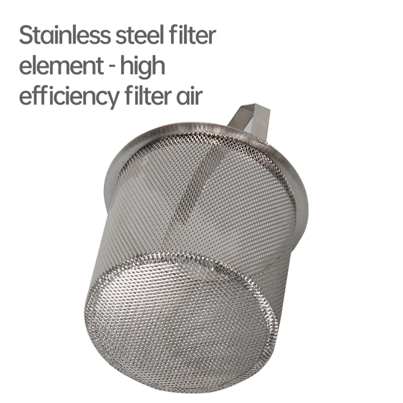 Stainless steel 316 seawater central cooler flange handle filter element punched mesh basket filter filter mesh round mouth