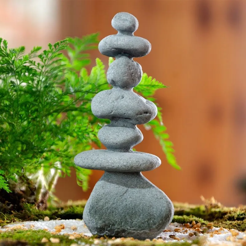 Chinese Style Stacked Stone Zen Landscape Ornament Stone Bonsai Flower Pot Sand Table Fish Tank Horticulture Stone Craft ZI937