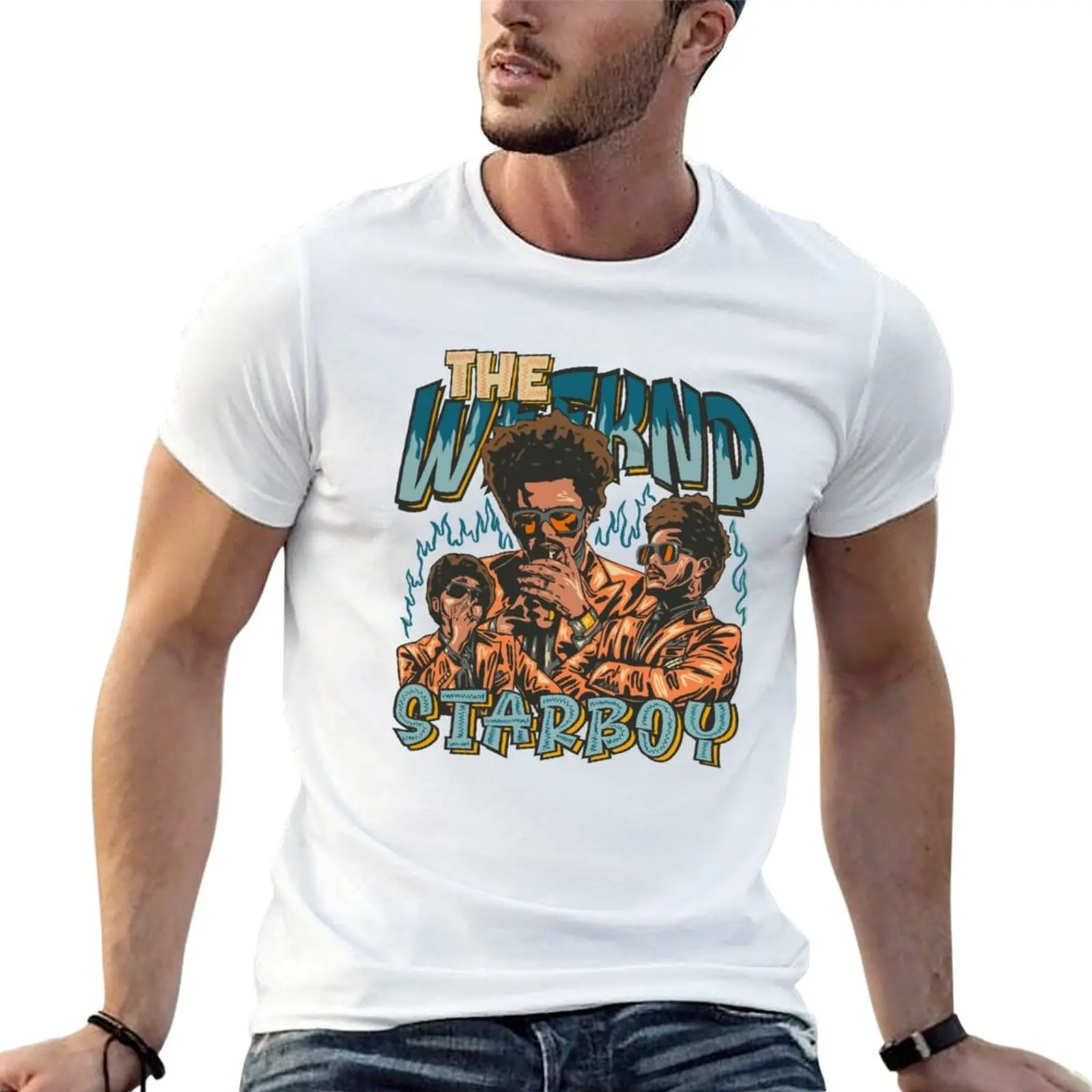 

Showcase the rich colors of fall<the weeknd T-Shirt mens graphic t shirts men t shirt cotton 100% T-Shirt
