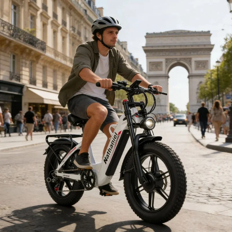 Nathaniel SYR08 Electric Bike Dual Motor 2000W 48V 40AH Dual Battery Adult Off-Road Electric Bicycle 20 inch All-Terrain E-Bike image 4