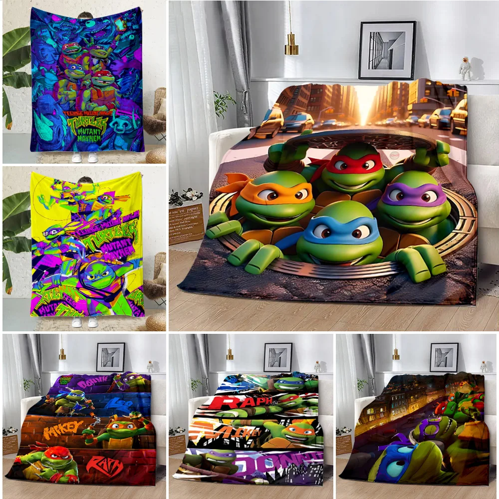 

Teenage Mutant Ninja Turtles Printed Blanket Picnic Blankets Warm Blanket Soft and Comfortable Blanket Home Travel Birthday Gift