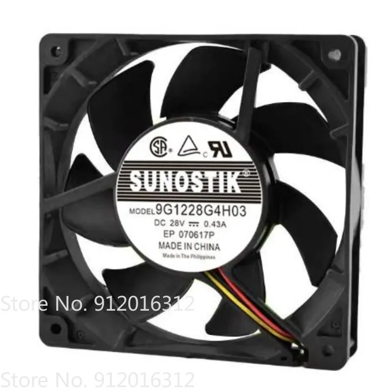 New Cooler Fan for SUNOSTIK 12025 9G1228G4H03 28V 0.43A 12CM Cooling Fan 120 * 120 * 25MM