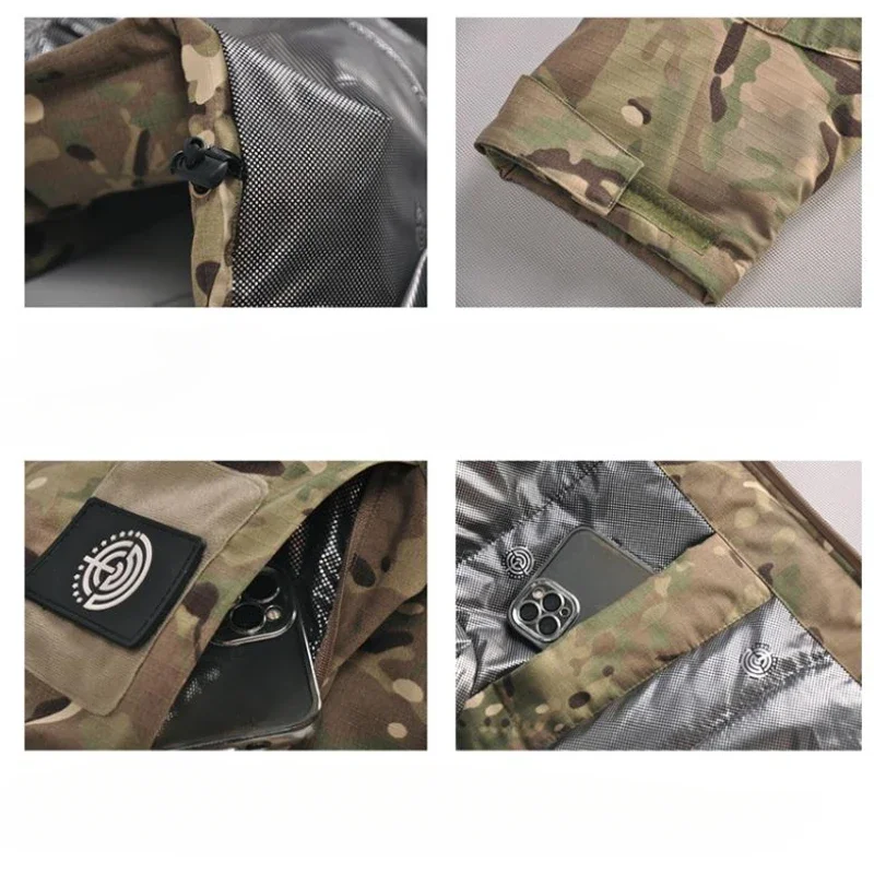 Heat Reflective Warm Camouflage Jacket Mens Tactical Windbreak Hooded Training Coats Outdoor Combat Cotton-padded Clothes Thick