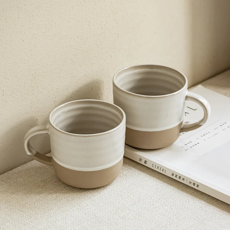 

Retro Matte Ceramic Mug for Coffee Tea Milk Breakfast Home Use Vintage Style Cup