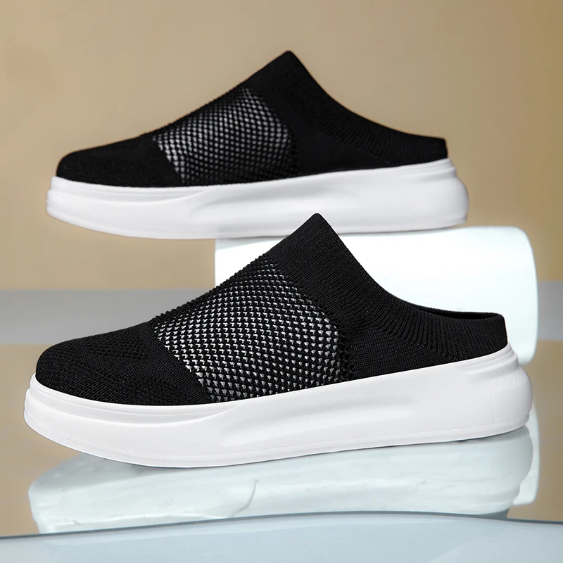 

Women's Vulcanized Shoes High Quality Women Sneakers Slip On Flats Shoes Lightweight Breathable Casual Mesh Slippers Fashionable