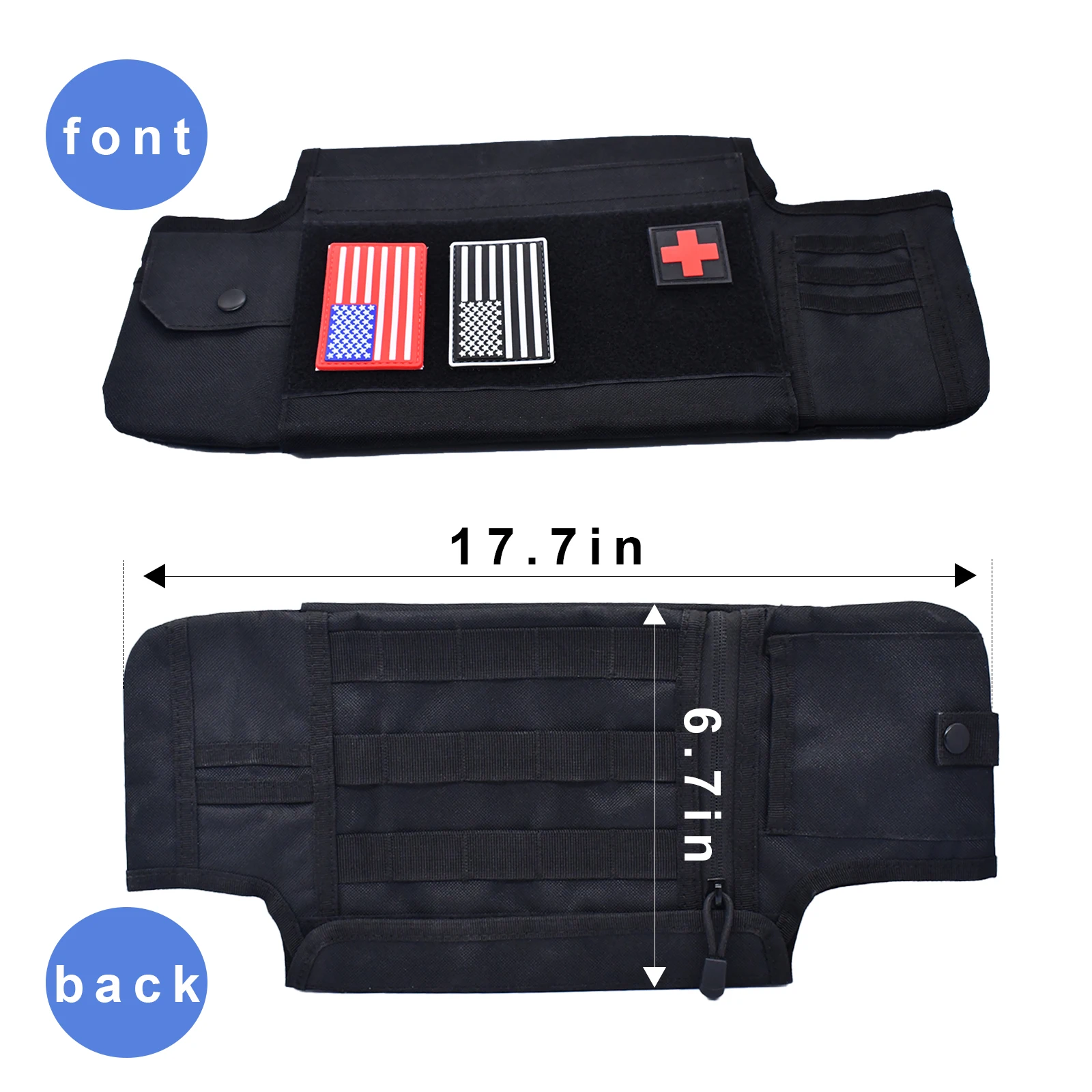 Oxford Cloth Co-pilot Handle Storage Bag For Jeep Wrangler TJ/JK/JL 2018-2025 Stowing Tidying Car Interior Accessories