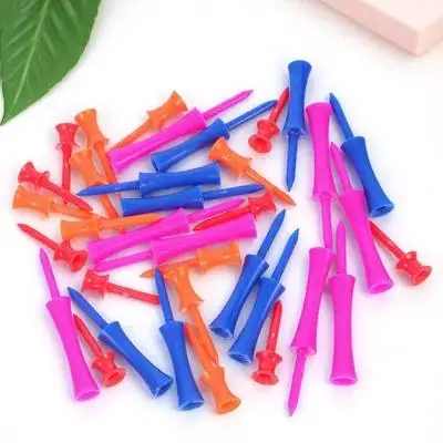 40pcs Golf Tees Set 4 Sizes 78Mm 68Mm 48Mm 41Mm Step Design Plastic Castle Tee Training Lightweight Durable Tees