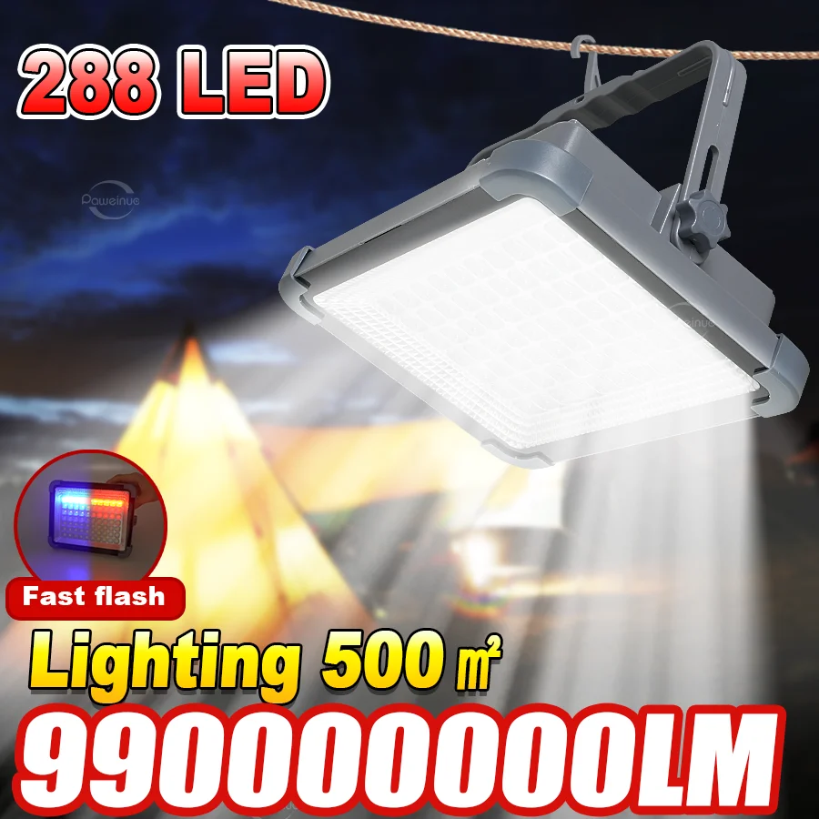 

99000000LM Уличная солнечная лампа Супер яркий светодиодный солнечный свет Внешний солнечный свет Солнечный подвесной фонарь 20000 мАч Перезаряжаемый светильник