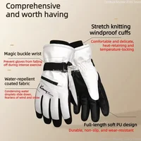 Winter Cycling Gloves Non Slip Touch Ski Gloves Snowboard Accessories Waterproof Pocket Warm Men's and Women's Thermal Gloves 3